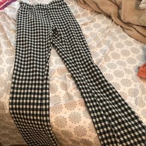 Urban Outfitters Flared Gingham Pants
